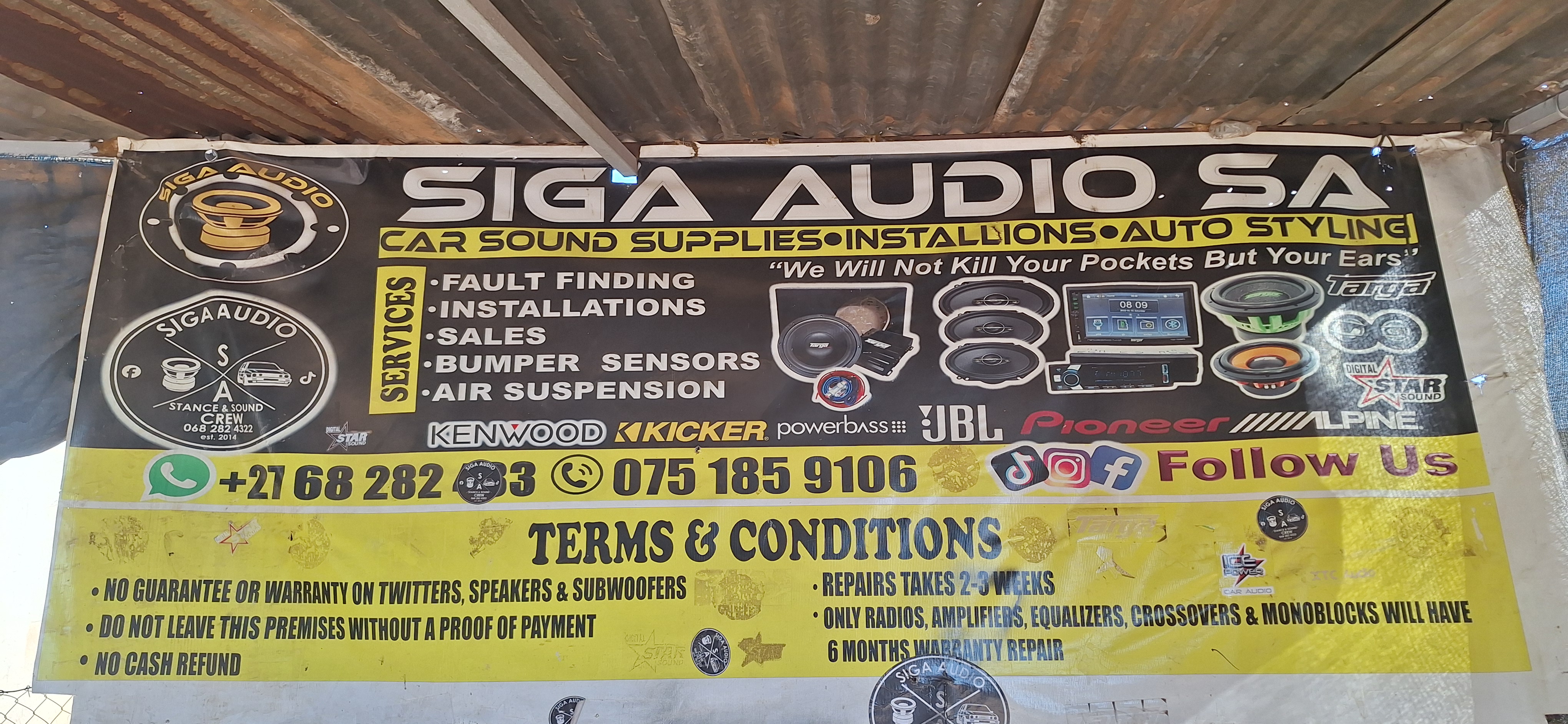 SIGA AUDIO SA services and terms poster